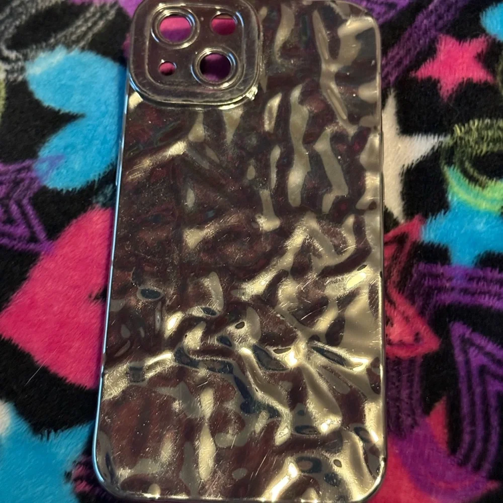 Silver Textured Phone Case